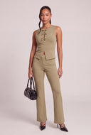 Sleeveless Keyhole Bow Top
