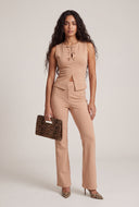 Sleeveless Keyhole Bow Top