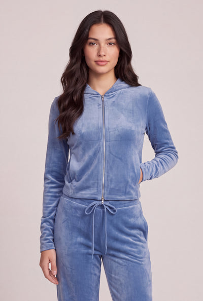 Lillian Velour Zip Hoodie
