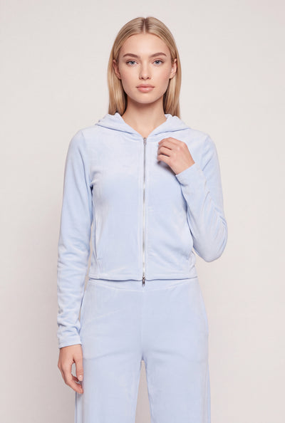 Lillian Velour Zip Hoodie