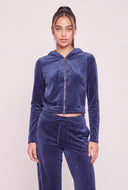 Lillian Velour Zip Hoodie