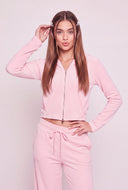 Lillian Velour Zip Hoodie