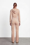 Neriah Velour Crop Hooded Sweatshirt