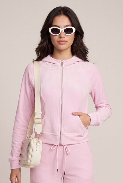 Velour Zip Hoodie
