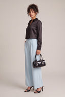 Satin Crop Shirt