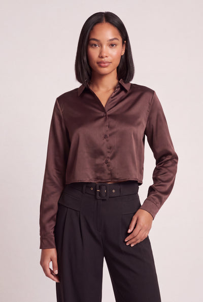 Satin Crop Shirt