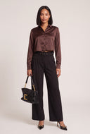 Satin Crop Shirt
