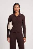 Leilani Textured Button Front Top