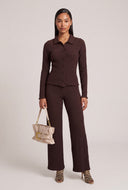 Leilani Textured Button Front Top