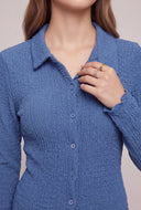 Leilani Textured Button Front Top
