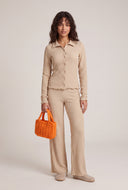 Leilani Textured Button Front Top