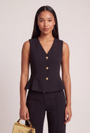 Claire Peplum Blazer Vest