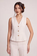 Claire Peplum Blazer Vest