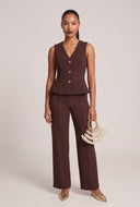 Claire Peplum Blazer Vest