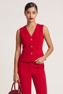Claire Peplum Blazer Vest
