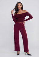 Adriana Ribbed Casual Pants