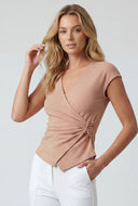Florence Brooch Faux Wrap Blouse