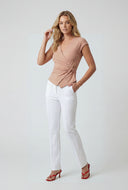 Florence Brooch Faux Wrap Blouse