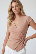 Florence Brooch Faux Wrap Blouse