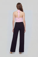 Florence Ribbed Pull On Wide-Leg Pants