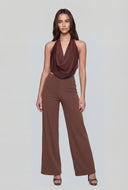 Florence Ribbed Pull On Wide-Leg Pants