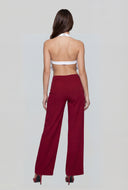 Florence Ribbed Pull On Wide-Leg Pants