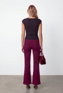High Waist Knit Flare Pants