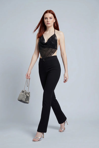 High Waist Bootcut Dress Pants