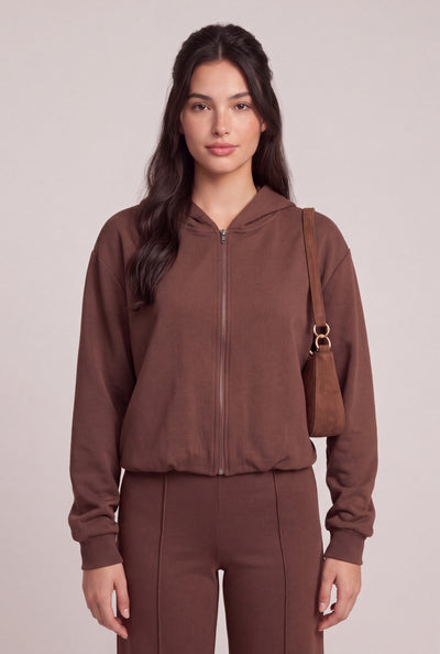Hanna Zip Bubble Hoodie