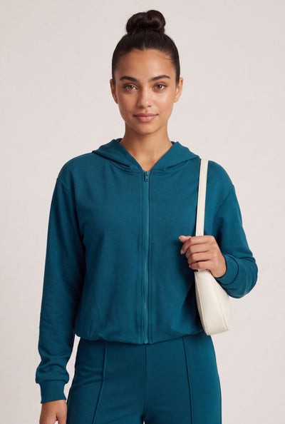 Hanna Zip Bubble Hoodie
