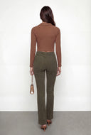 Blaire Brushed Knit Crop Polo Shirt