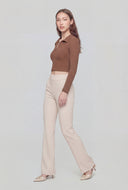 Georgia Brush Knit Pintuck Pull On Pants