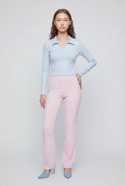 Georgia Brush Knit Pintuck Pull On Pants