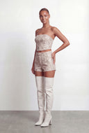 Rosalia Faux Leather Belted Shorts