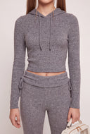 Delilah Hooded Crop Top