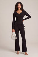 Lace Trim Long Sleeve Top