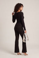 Lace Trim Long Sleeve Top
