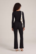 Lace Trim Long Sleeve Top