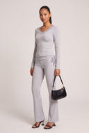 Lace Trim Long Sleeve Top