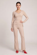 Lace Trim Long Sleeve Top