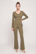 Fold Over Flare Pants