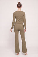Fold Over Flare Pants