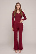 Fold Over Flare Pants