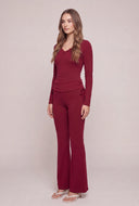 Fold Over Flare Pants
