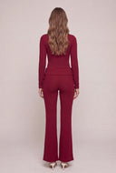 Fold Over Flare Pants