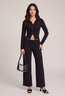 Brushed Double Zip Front Shirt