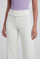 Alaia Brushed Knit Flared Fold Over Pants
