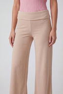 Alaia Brushed Knit Flared Fold Over Pants