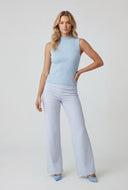 Alaia Brushed Knit Flared Fold Over Pants