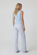 Alaia Brushed Knit Flared Fold Over Pants